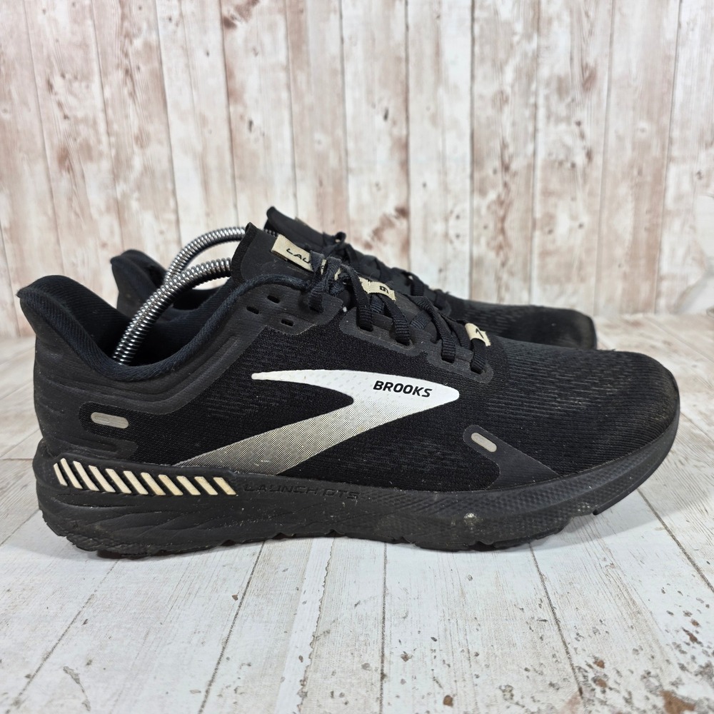 Brooks Launch GTS 9 Mens Running Shoes Black White 1103851D010 Size 10